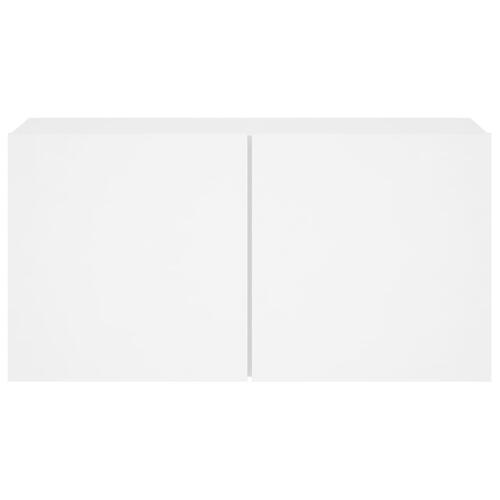 Væghængt tv-bord 80x30x41 cm hvid