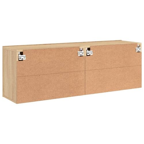 Væghængte tv-borde 2 stk. 60x30x41 cm sonoma-eg