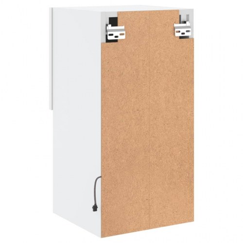 Væghængte tv-borde med LED-lys - 2 stk., 30,5 × 30 × 60 cm, hvid