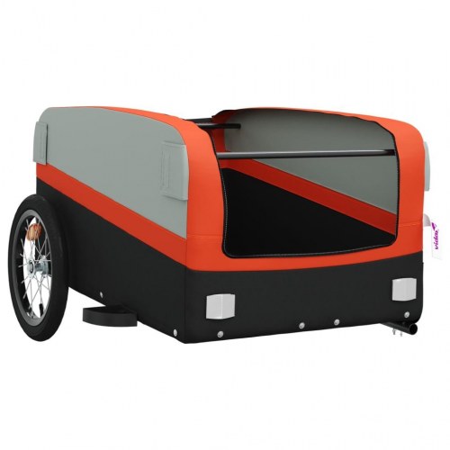 Cykelanhænger 45 kg - jern, sort/orange
