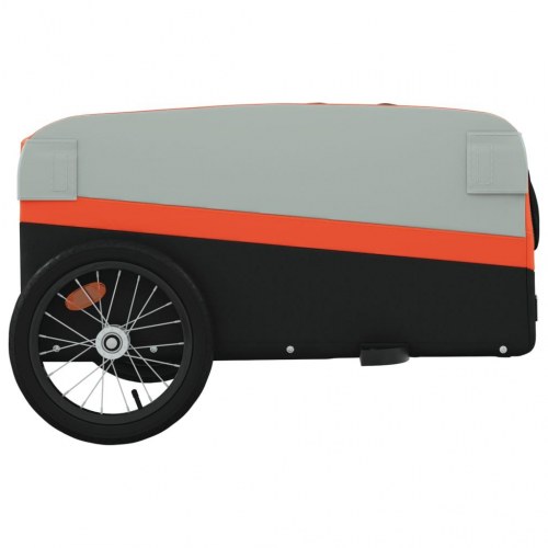 Cykelanhænger 45 kg - jern, sort/orange