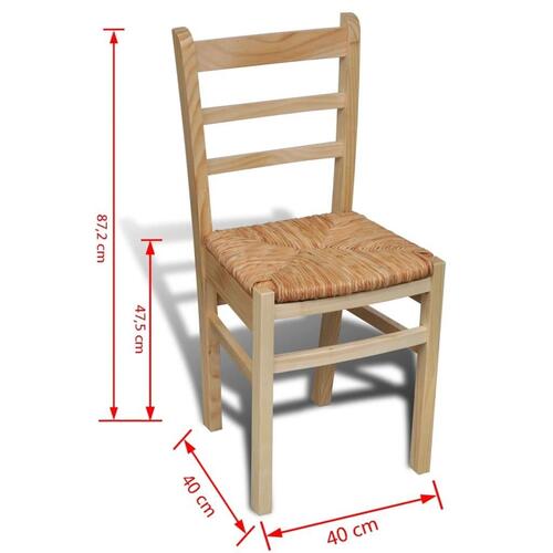 Spisebordsstole 4 stk. fyrretræ