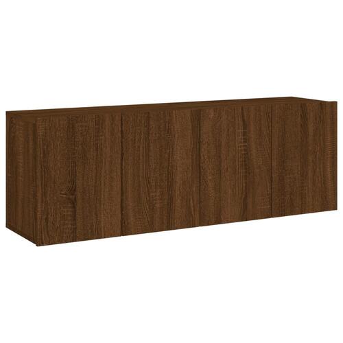 Væghængte tv-borde 2 stk. 60x30x41 cm brun egetræsfarve