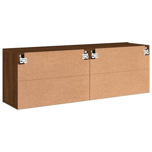 Væghængte tv-borde 2 stk. 60x30x41 cm brun egetræsfarve