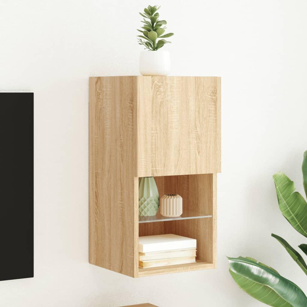 Tv Bord Med Led Lys 30 5x30x60 Cm Sonoma Eg
