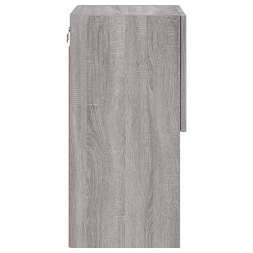 Tv-borde 2 stk. med LED-lys - 30,5 × 30 × 60 cm, grå sonoma-eg