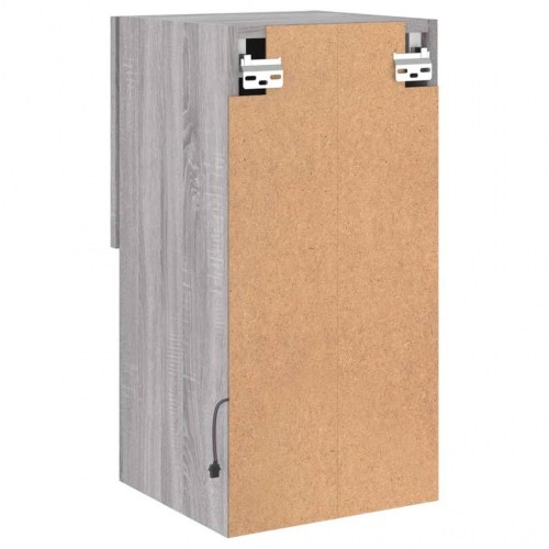 Tv-borde 2 stk. med LED-lys - 30,5 × 30 × 60 cm, grå sonoma-eg