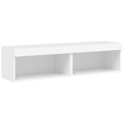 Tv-borde med LED-lys 2 stk. 60x30x30 cm hvid