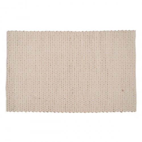 Tæppe Hvid Natur 70 % bomuld 30 % Jute 200 x 290 cm