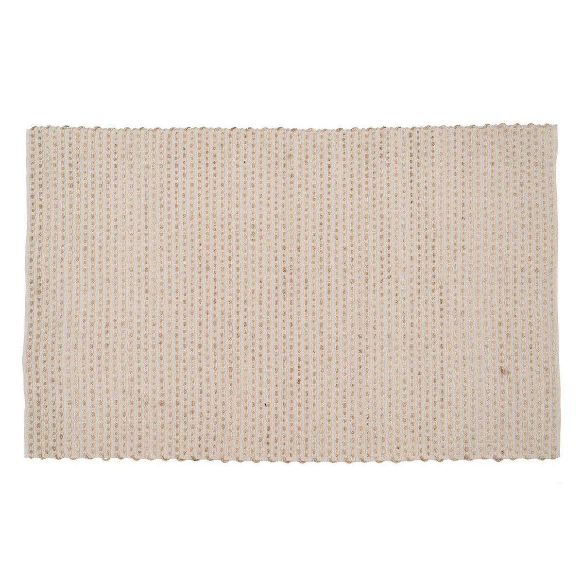 Tæppe Hvid Natur 70 % bomuld 30 % Jute 200 x 290 cm
