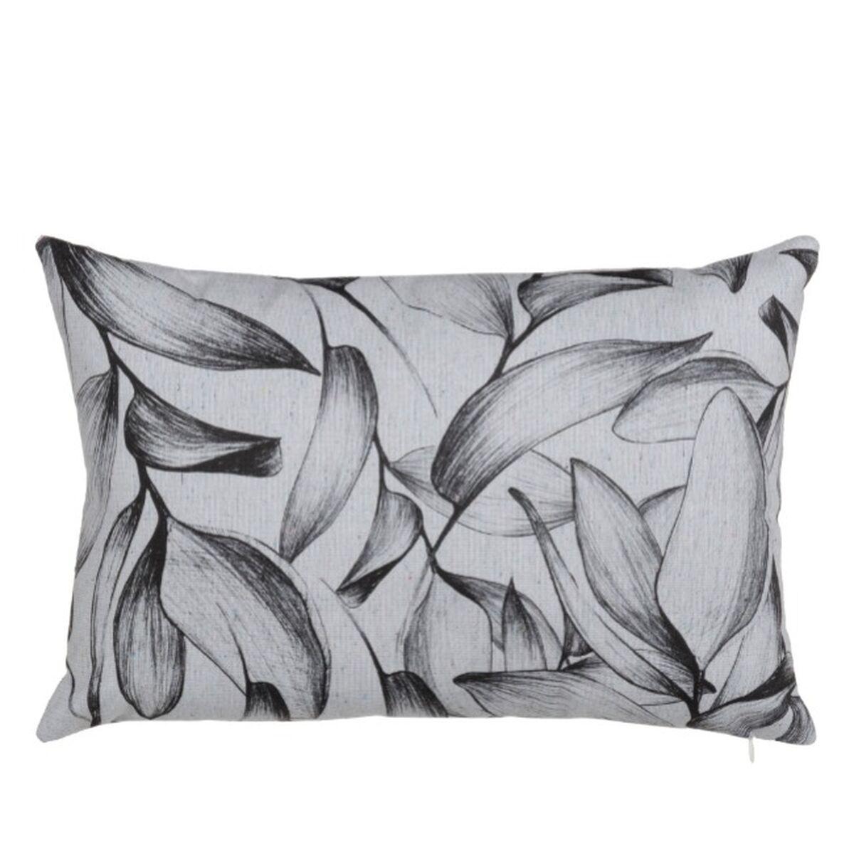 Pude Polyester Bomuld Hvid Sort Ark 45 X 30 Cm