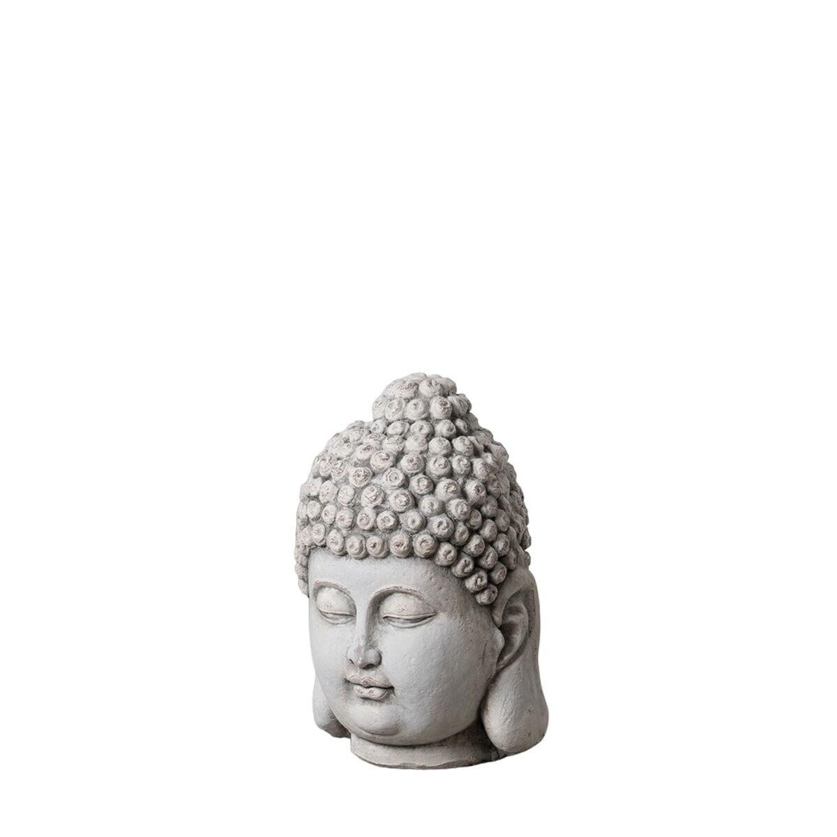 Skulptur Grå Ler Fiber 26 5 X 26 5 X 41 Cm Buddha