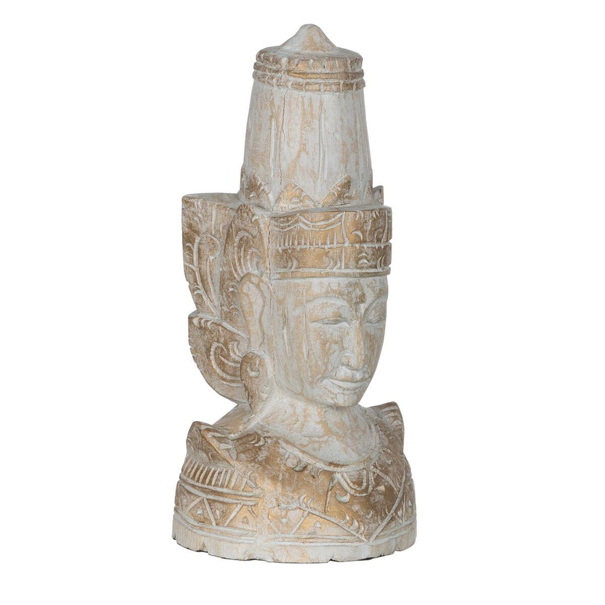 Dekorativ figur Hvid Natur Hindu 20 x 20 x 40 cm