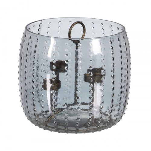 Lyseholder Grå Metal Krystal Ø 23 cm 23 x 23 x 20 cm