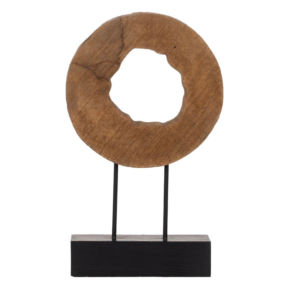 Skulptur Beige Mangotræ 31 5 X 9 X 47 5 Cm