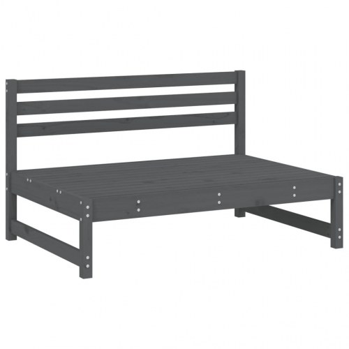 Midtermodul til havesofa 120x80 cm massivt fyrretræ grå