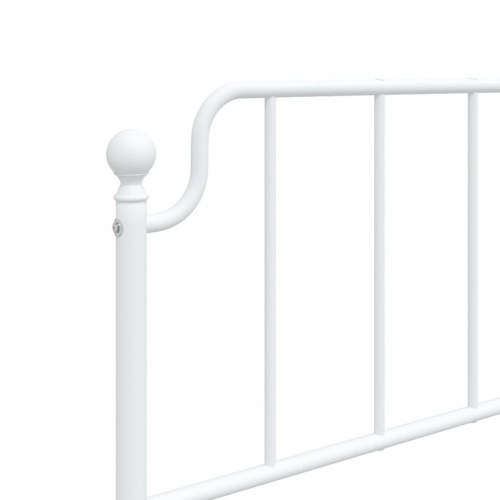 Sengegavl i metal 100 cm hvid