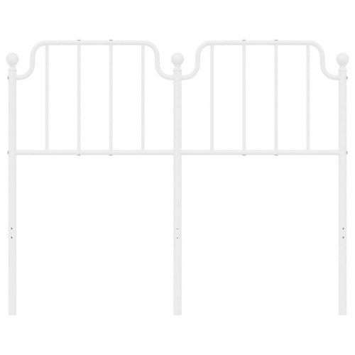 Sengegavl 120 cm metal hvid