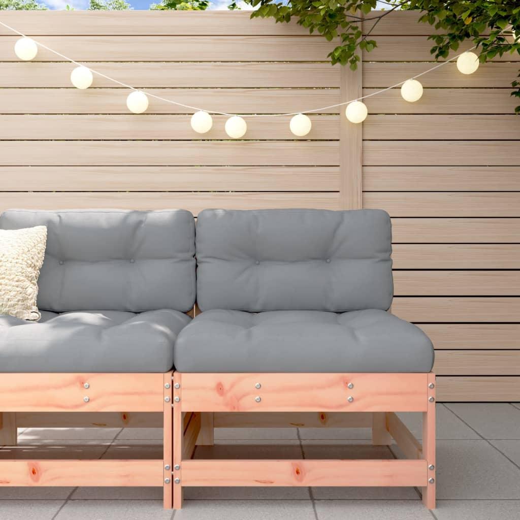 Haveskammel Massivt Fyrretræ Sort - Douglasgran / Midtersofa