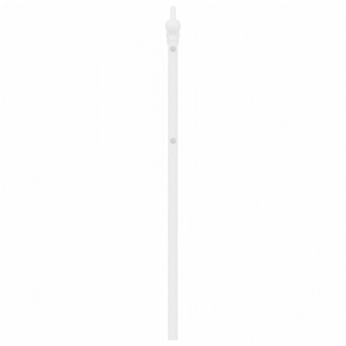 Sengegavl i metal 150 cm - hvid, klassisk design
