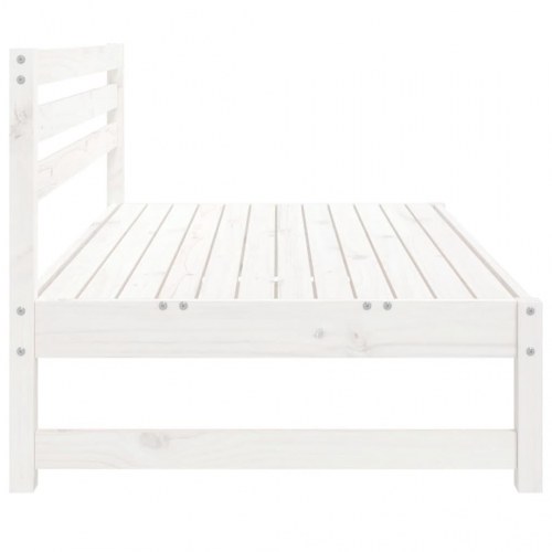 Midtermodul til havesofa 120×80 cm - massivt fyrretræ, hvid