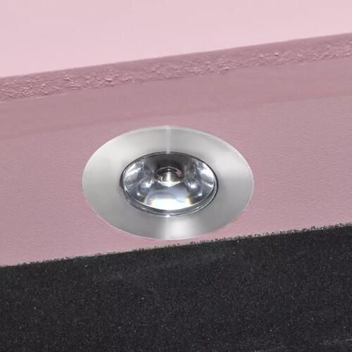 Pink fritstående smykkeskab med LED lys og spejldør