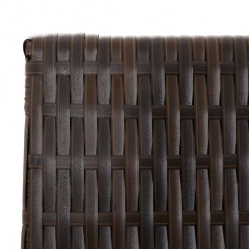 Rumdeler i polyrattan, 6 paneler - brun