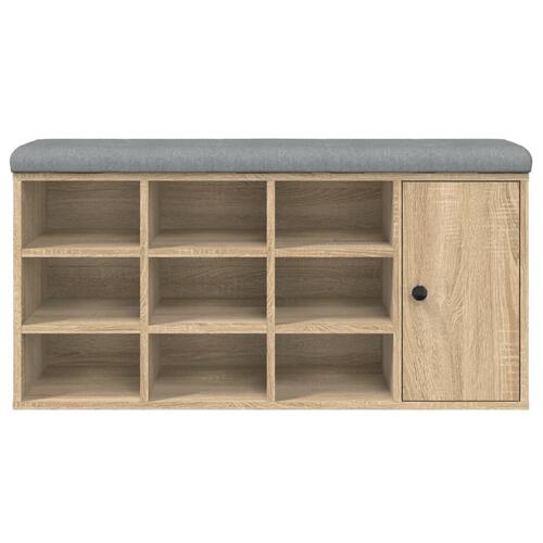 Skobænk 102x32x50 cm konstrueret træ sonoma-eg