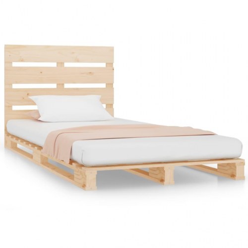 Sengeramme 90 x 190 cm i massivt fyrretræ