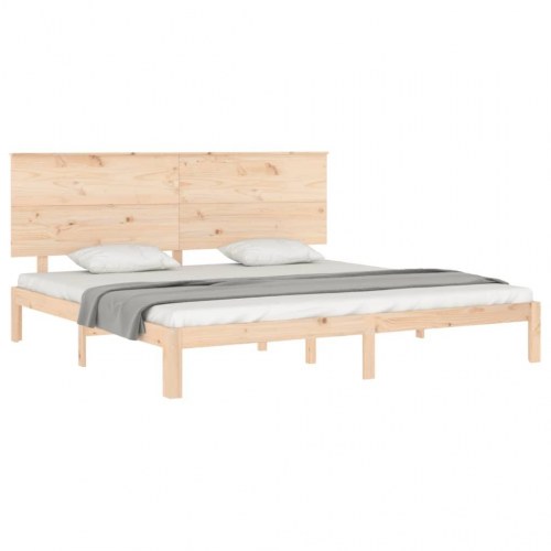 Sengeramme med sengegavl Super King Size massivt træ