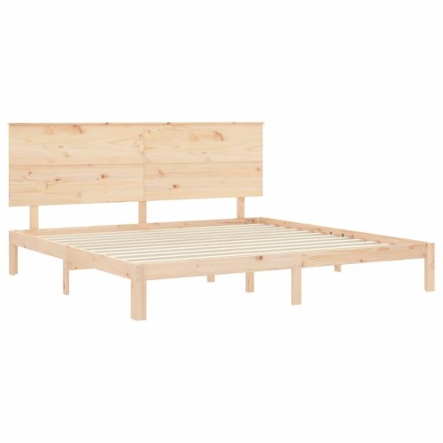 Sengeramme med sengegavl Super King Size massivt træ