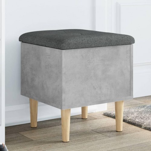 Skobænk med opbevaring 42 x 42 x 46 cm betongrå