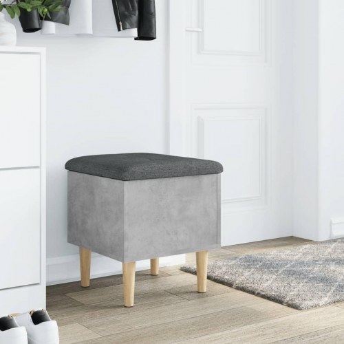 Skobænk med opbevaring 42 x 42 x 46 cm betongrå