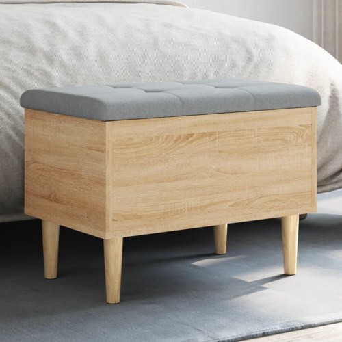 Skobænk med opbevaring 62 x 42 x 46 cm i sonoma-eg