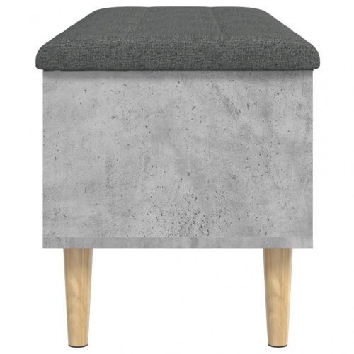 Opbevaringsbænk 102x42x46 cm konstrueret træ betongrå