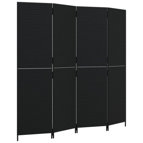 Rumdeler 4 paneler polyrattan sort