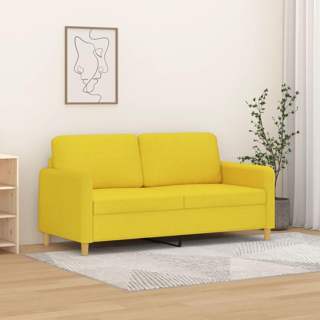 2-personers sofa i stof - 140 cm sædebredde, lysegul