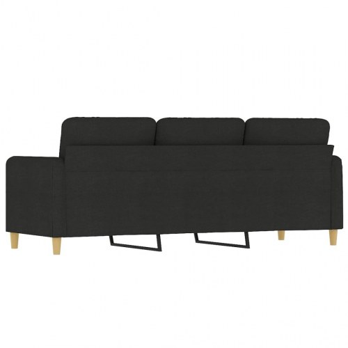 3-personers sofa i stof - sort, 180 cm sædebredde