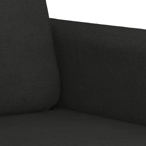 3-personers sofa i stof - sort, 180 cm sædebredde