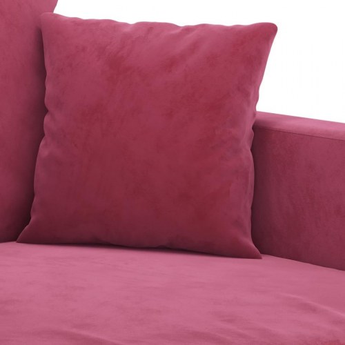 Lænestol i velour - 60 cm sædebredde, vinrød