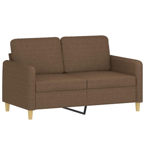 Sofasæt i stof - 2- og 3-personers med puder, brun