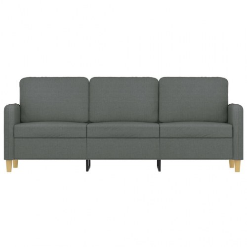3-personers sofa i stof - mørkegrå, 198 cm