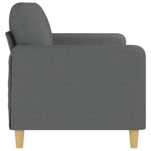 3-personers sofa i stof - mørkegrå, 198 cm
