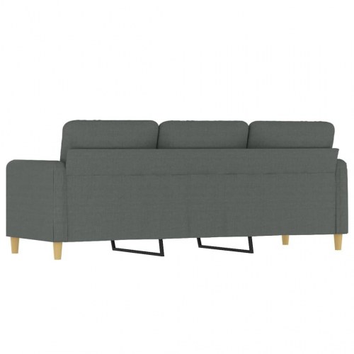 3-personers sofa i stof - mørkegrå, 198 cm