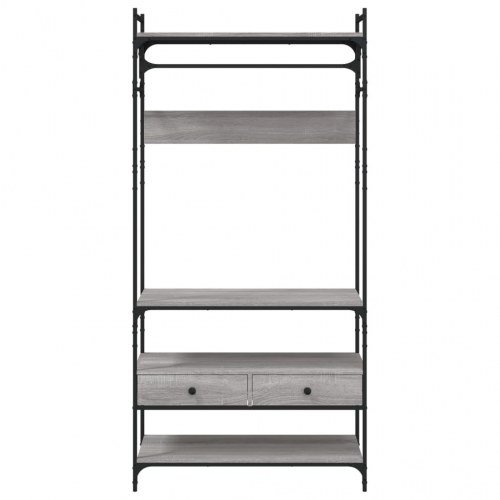 Klædeskab med skuffer 89 x 39 x 184,5 cm - grå sonoma-eg