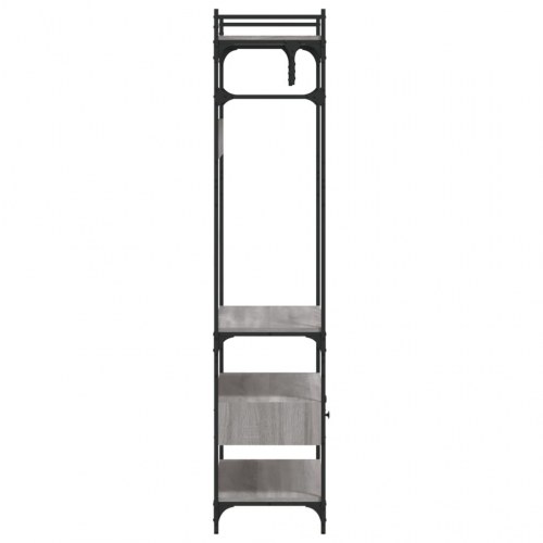 Klædeskab med skuffer 89 x 39 x 184,5 cm - grå sonoma-eg