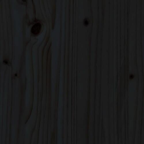 Midtermodul til havesofa 120x80 cm massivt fyrretræ sort