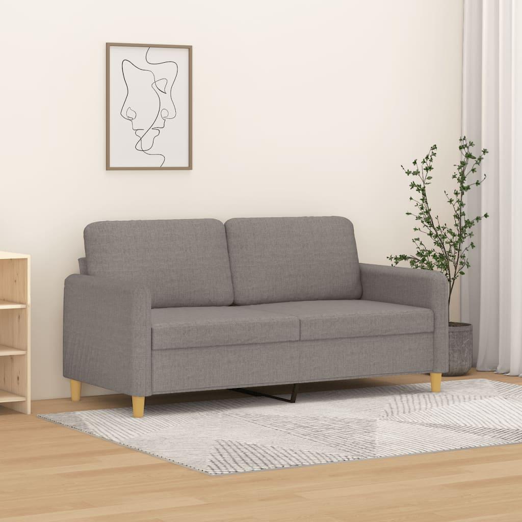 2-personers sofa 140 cm stof gråbrun billede
