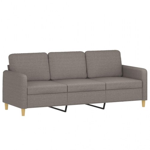 3-personers sofa i stof - gråbrun, 198 cm