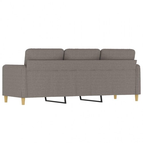 3-personers sofa i stof - gråbrun, 198 cm